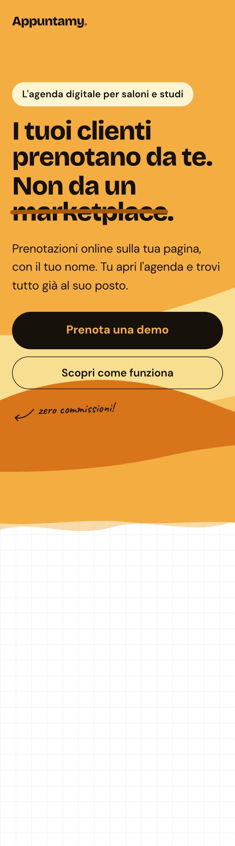 Appuntamy: anteprima della landing page