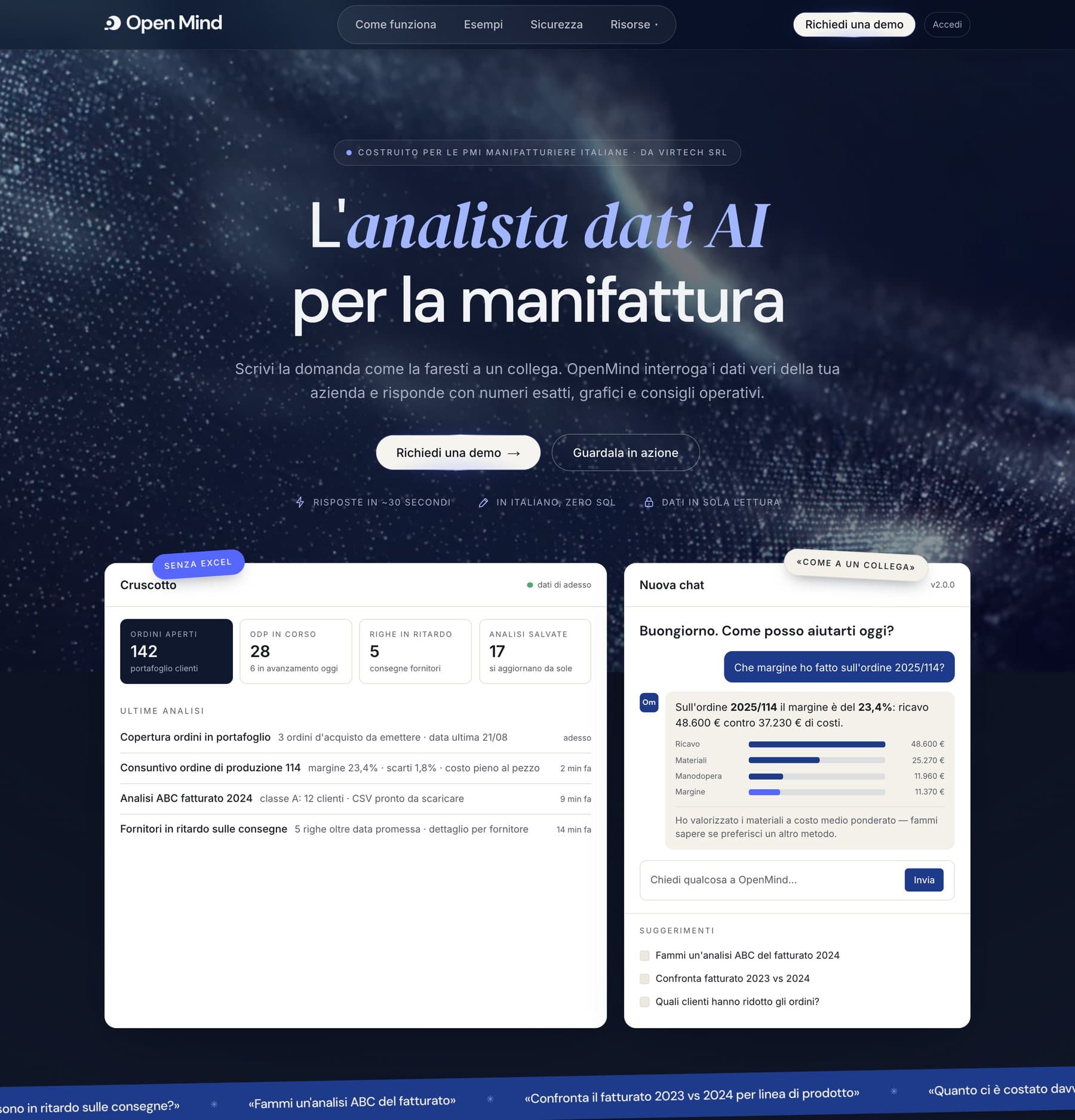 OpenMind: anteprima della landing page