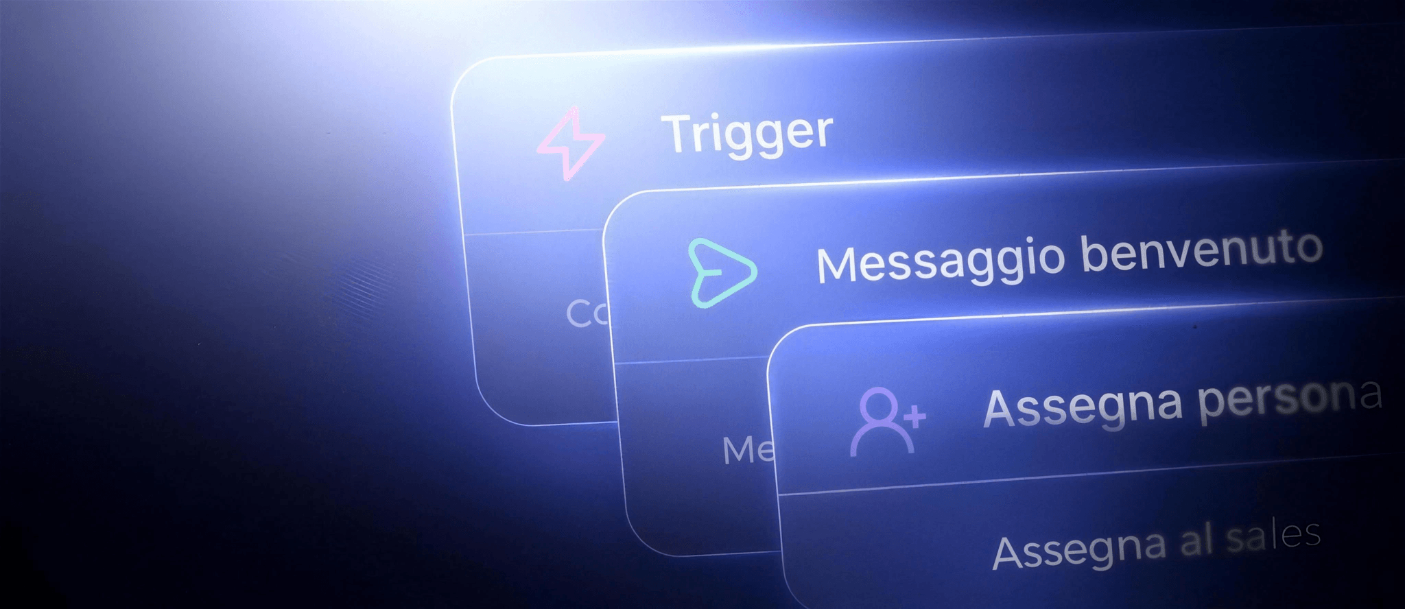Interfaccia con automazioni e contesto aziendale